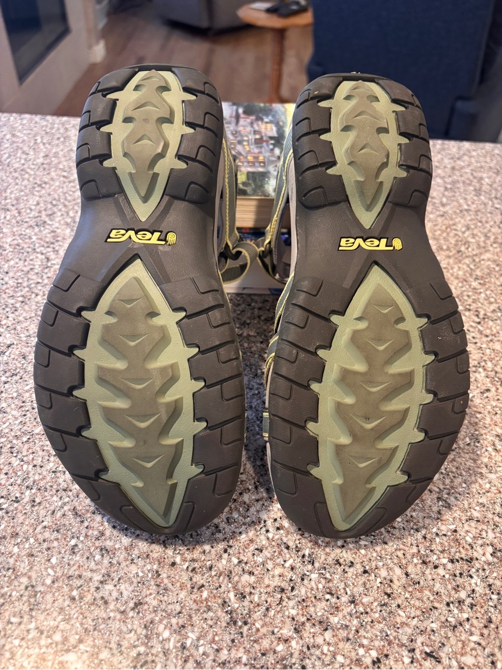 Teva Tirra Sport Sandals Gray Lime Green Strappy Hiking Water Women's Size 9 - Picture 6 of 6